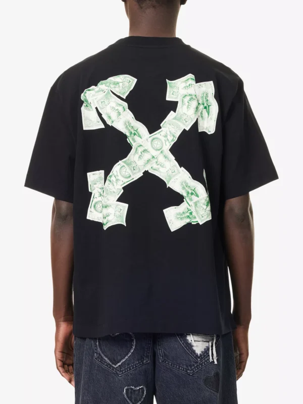 OFF-WHITE Cash Arrow Skate Logo-Print Cotton-Jersey T-Shirt