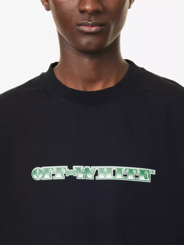 OFF-WHITE Cash Arrow Skate Logo-Print Cotton-Jersey T-Shirt - Image 3