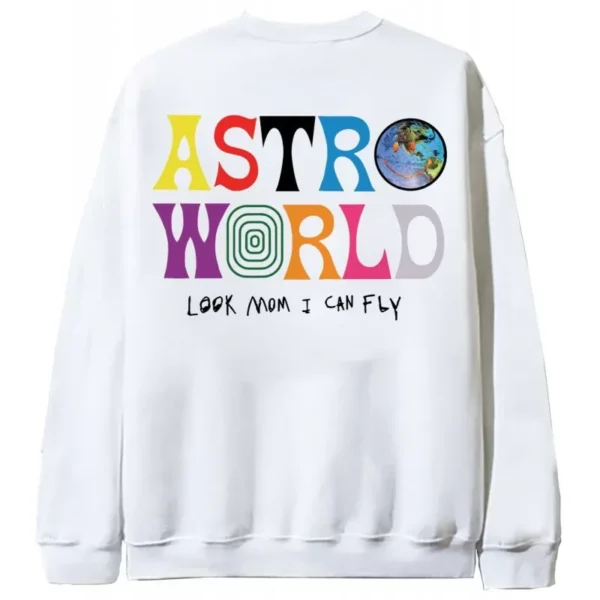 WHITE CREWNECK SWEAT LOOK MOM